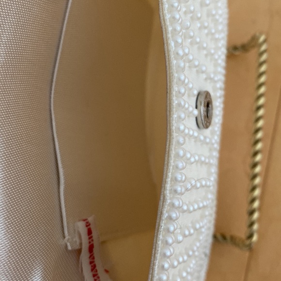 Vintage purse ivory beaded, made in Japan new w/o tags clutch - Picture 6 of 6
